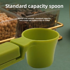 <span class=keywords><strong>Cuchara</strong></span> Medidora Multifuncional de Plástico con Clip de Sellado, <span class=keywords><strong>Cuchara</strong></span> Larga para Café y Granos para Hornear en <span class=keywords><strong>la</strong></span> Cocina - Product Image 3