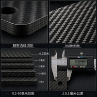 Sandaran Kaki Kursi Roda Serat Karbon 3K Kustom Kekuatan Tinggi, Dibuat dengan Mesin CNC dengan Pilihan Ketebalan 1mm-60mm, Layanan OEM
