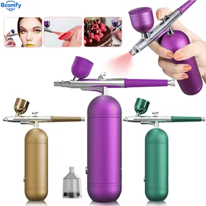Aérographe portable pour ongles avec compresseur, aérographe rechargeable sans fil, pistolet de pulvérisation manuel pour la peinture sur ongles, l'art des ongles et l'artisanat - Product Image 1