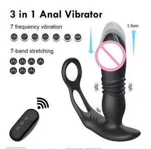 Massaggiatore Prostatico Impermeabile IPX7, Vibratore Dildo, Giocattoli <span class=keywords><strong>Sessuali</strong></span>, Vibratore per Orgasmo Maschile con Telecomando - Product Image 4