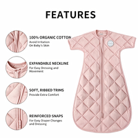 Sac de couchage pour bébé de qualité supérieure, personnalisé avec logo de marque, manches longues, tissu lavable, sûr, toutes saisons, pour le sommeil des tout-petits
