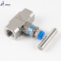 Válvulas de purga y bloque de acero inoxidable de 6000PSI, válvulas de gas de aguja de alta presión SS316