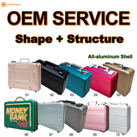 Boîtier de rangement pour cartes gradées Solidcase PS/A, capacité 120 slabs, SLAB ARMOR 3 rangées, avec serrure TSA, boîte de rangement pour cartes, couleur or champagne, indice de protection IP65