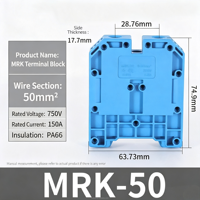 Bloc de bornes sur rail DIN série MRK 4 mm² avec connexions à vis, connecteur électrique