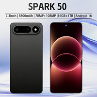 Téléphone portable SPARK 50 5G, batterie 8800 mAh, navigation GPS, grand écran 7,3 pouces, appareil photo HD 108 MP, double SIM pour le camping et les voyages en voiture