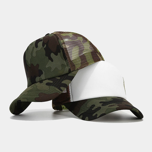 Casquette Trucker Décontractée à 5 Panneaux en Mousse Camouflage Uni Respirante avec Maille, Idéale pour le Voyage, le Cyclisme et les Activités de Plein Air, Imprimée par Sublimation – Prix Bas - Product Image 1