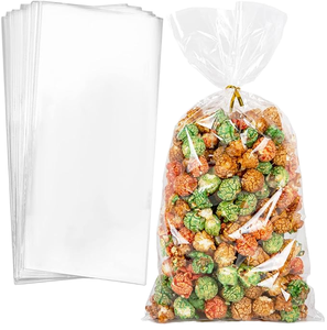 Bolsas de Celofán Navideñas BOPP de Grado Alimenticio de 12.5*27.5cm al por Mayor para Dulces, Pasteles y Empaque con Cierre Autoadhesivo - Product Image 1