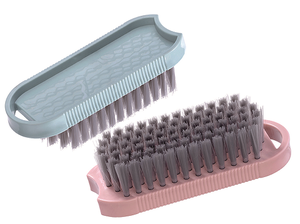 Brosse à récurer les mains en plastique pour le nettoyage domestique, le linge et les chaussures, avec design antidérapant, écologique, durable, manche en acier et poils en nylon - Product Image 6