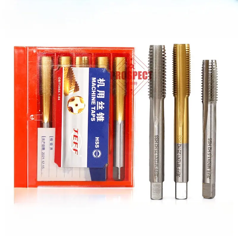 DALIAN FAR EAST JEFF Straight groove tapping machine brass taps thread hss Straight groove spiral tap spiral flute theread taps