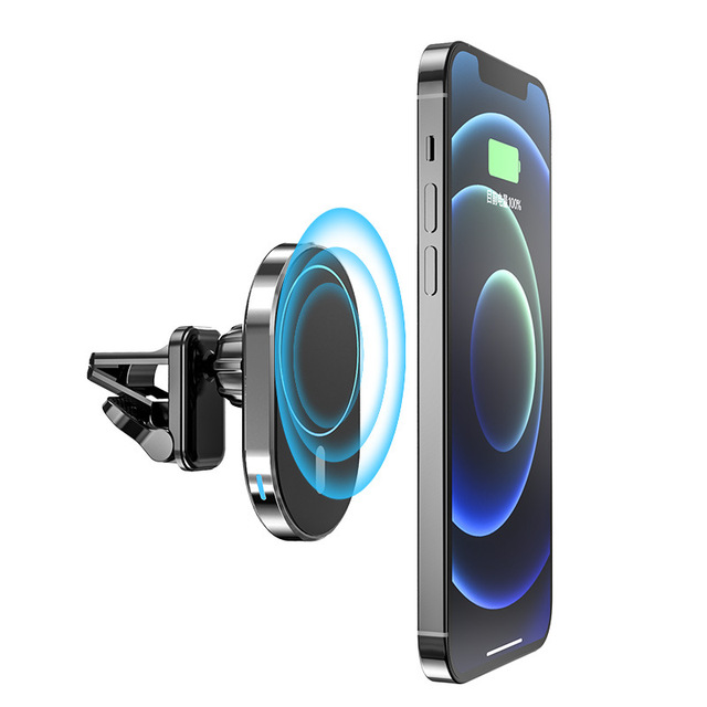 Magnetic Car Phone Holder with Air Vent Mount 15W Wireless Charger for Cellphone Portable Car Wireless Charger Holder