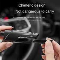 Porte-clés en plastique, marteau de sécurité pour voiture, mini brise-vitre, coupe-ceinture de sécurité, marteau d'évacuation multifonctionnel, outil d'urgence pour voiture avec ABS