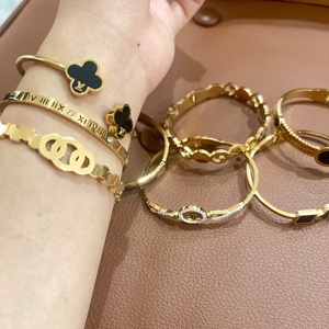 Fashion brand <b>bracelet</b> <b>stainless</b> <b>steel</b> women's <b>bracelet</b> alloy jewelry earrings wholesale - Product Image 1