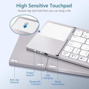 Oem Pocket Size Mini <b>Bluetooth</b> Foldable <b>Keyboard</b> Wireless Touchpad <b>Keyboard</b> Folding <b>Keyboard</b> for Tablet Phone - Product Image 3