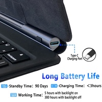 OEM logo dil manyetik kılıf kablosuz Trackpad arkadan aydınlatmalı Folio Huawei Matepad Pro 12.6 sihirli klavye için sihirli klavye standı