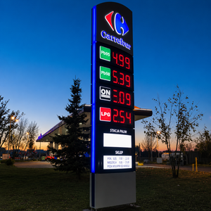 Panneau publicitaire personnalisé pour station-service, boîte lumineuse publicitaire extérieure, affichage des prix de l'essence avec écran des prix du pétrole - Product Image 1