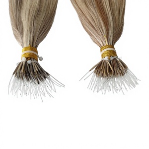 Extensions de cheveux russes 100% naturels Dragonlash Factory, 10-30 pouces, double épaisseur, extensions nano en plastique, cheveux humains lisses et soyeux - Product Image 1