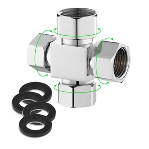 Adaptateur en laiton X6 pour robinet de salle de bain et cuisine, avec raccord de dérivation pour tuyau d'arrosage - Product Image 1