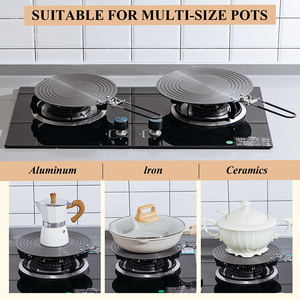 Accessoires de cuisine, ustensiles, anneau de cuisson, plaque, <span class=keywords><strong>diffuseur</strong></span> de chaleur en aluminium aéronautique anodisé dur pour cuisinière à <span class=keywords><strong>gaz</strong></span> - Product Image 3