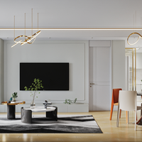 Meuble TV moderne avec rangement, laqué blanc, pour hall d'hôtel, rotin doré, crème sauge, style Japandi