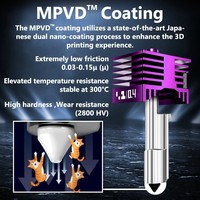 Hotend yang Baru Diperbarui untuk Printer 3D Bambu Lab H2C P2S H2D H2S Kit Nozzle Hotend Anti Lengket Filamen Kekerasan Tinggi Printer 3D