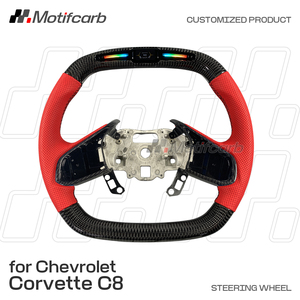 Volant en fibre de carbone personnalisé avec affichage LED intelligent du régime pour Chevrolet Corvette C8 Z06 Coupé ZR1 1LZ 2LZ 3LZ 2019-2026 - Product Image 2