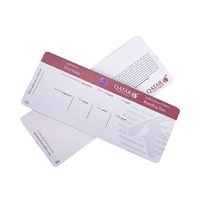 Billet d'embarquement aérien en papier, billet de vol personnalisé de haute qualité, impression thermique économique
