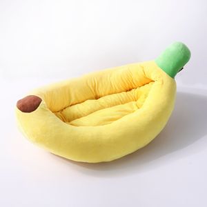 Qbellpet Op Maat Gemaakte Creatieve Gepersonaliseerde Fruit Bananenvorm Hondenhuis Schattige Warme Pluche Hondenbed <span class=keywords><strong>Dropshipping</strong></span> Huisdierenproducten - Product Image 6