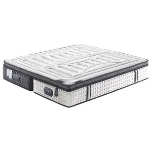 Brandwerende Uk Standaard Pocket Spring King Matras Gel Traagschuim Matress Veermatras