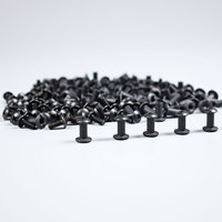 Vis noires Chicago à fente et rivets à tête cruciforme pour DIY, étui en Kydex, clip de holster en cuir, ensembles de vis M4