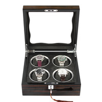 Montre de luxe pour homme avec finition laquée brillante, coffret complet, boîte à fermeture résistante aux chocs, résistante à l'eau, doublure en cuir pour