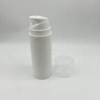 Bouteilles de lotion pour fond de teint sous vide, pompe sans air en PP, cylindre en plastique blanc personnalisé, 30 ml, 50 ml, 100 ml, 120 ml, 150 ml, 200 ml