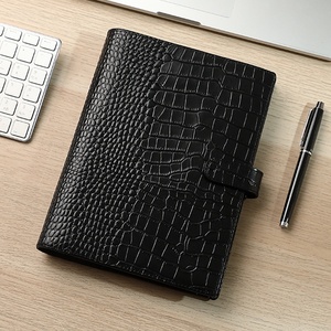 A5 A6 A7 Crocodile Leather Monthly Budget Binder Planner Journal Agenda Organizer Notebook With 6 Rings Binder