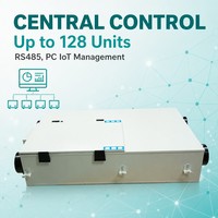 ERV intelligent avec préchauffage, prérefroidissement, mode pompe à chaleur, écran LCD 2,8 pouces, 4 vitesses, application Tuya, RS485 pour l'air frais de toute la maison