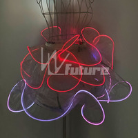 Robe de danse sexy en fibre optique avec télécommande, costume lumineux à LED à changement de couleur, tenue de scène lumineuse pour spectacle de fête