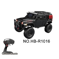 Camion tout-terrain RC 4x4 2,4 GHz à l'échelle 1:10, prêt à rouler, résistant à l'eau IPX4, pneus surdimensionnés, batterie rechargeable 7,4 V, chargeur USB