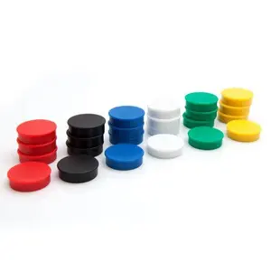 Wholesale Strong Plastic Coated Small Round Colored Magnets Office Whiteboard Memo Board Magnet