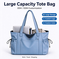 Sac fourre-tout en nylon imperméable pour femme, grande capacité, léger, personnalisé, pour le travail, les voyages, les courses, sac à main à bandoulière
