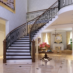 Hiện Đại Khu Dân Cư Nội Thất Không Gỉ Lan Can Giả Mạo Rèn Sắt Cầu Thang Lan Can Trang Trí Tay R Cho Khách Sạn Cầu Thang Hình Ảnh - Product Image 3