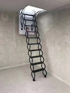 Scala Telescopica Salvaspazio per Soppalco |   Scala retrattile in <span class=keywords><strong>alluminio</strong></span> per soffitta - Facile installazione - Certificata CE e ISO - Product Image 4
