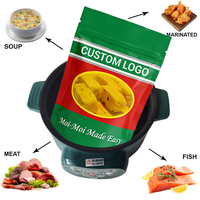 Pochette de cuisson Moi Moi personnalisée avec logo, sans BPA, résistante à la chaleur, en aluminium, à poser, pour cuisson instantanée