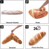 Oreiller en peluche en forme de pain de simulation 3D 40/60/80/100cm coussin alimentaire en forme de pain grillé au beurre doux pour la décoration intérieure