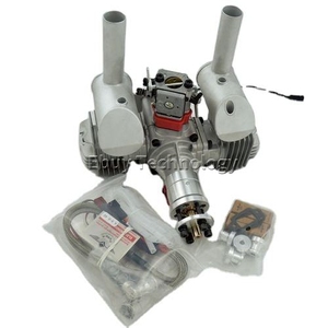 <span class=keywords><strong>EME</strong></span> 70CC 7000RPM Twin Cylinder Two Stroke Side Escape Natural Refrigerado por aire Motor de gasolina de ala fija para RC Airplane Drone EVTOL - Product Image 1