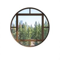 Ventanas de Aluminio con Rejilla de Vidrio en Forma de Arco, Resistentes a Huracanes, Ventanas Interiores de Aluminio para Villa, Ventana Especial Redonda y Triangular con Acristalamiento