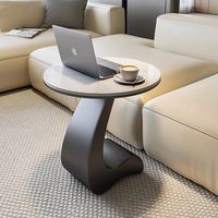 Table d'appoint artistique et créative en marbre moderne, petite table d'appoint minimaliste pour salon, canapé, balcon, coin, écologique et facile à assembler