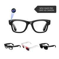 Lunettes intelligentes avec caméra 13MP 1200P W620 PRO, prise de vue IA, flash LED, assistant vocal ChatGPT, traduction IA