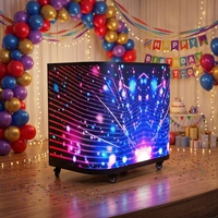 Écran LED portable pour DJ, table incurvée pour boîte de nuit, écran LED pour mur vidéo, tailles personnalisées P186 P2 P25