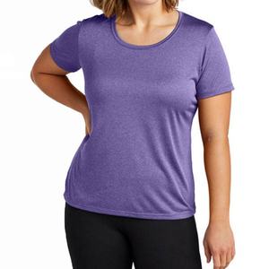 Camiseta de Verano Personalizada para Mujer, Manga Corta, Color Sólido, Informal y Transpirable, para Gimnasio y Deportes - Product Image 4