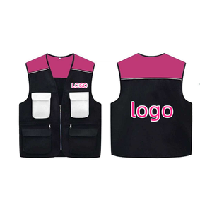 Gilet da uomo ad alta quantità di abbigliamento di sicurezza Multi-tasca in cotone poliestere con immagine più grande per la condivisione di confronto - Product Image 3