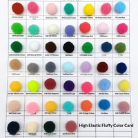 Pompons miniatures en polyester hautement élastiques Fuzzball en stock, boules en peluche colorées, matériaux de bricolage faits à la main du Zhejiang pour vêtements