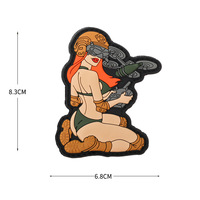 Pin-Up Girls Moral Badge Style Vintage Américain PVC 3D Pin-Up Filles Patchs